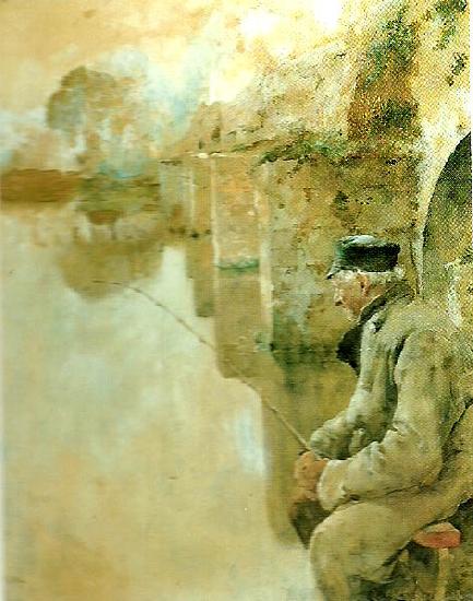 Carl Larsson fiskare fran grez -sur-loing oil painting picture